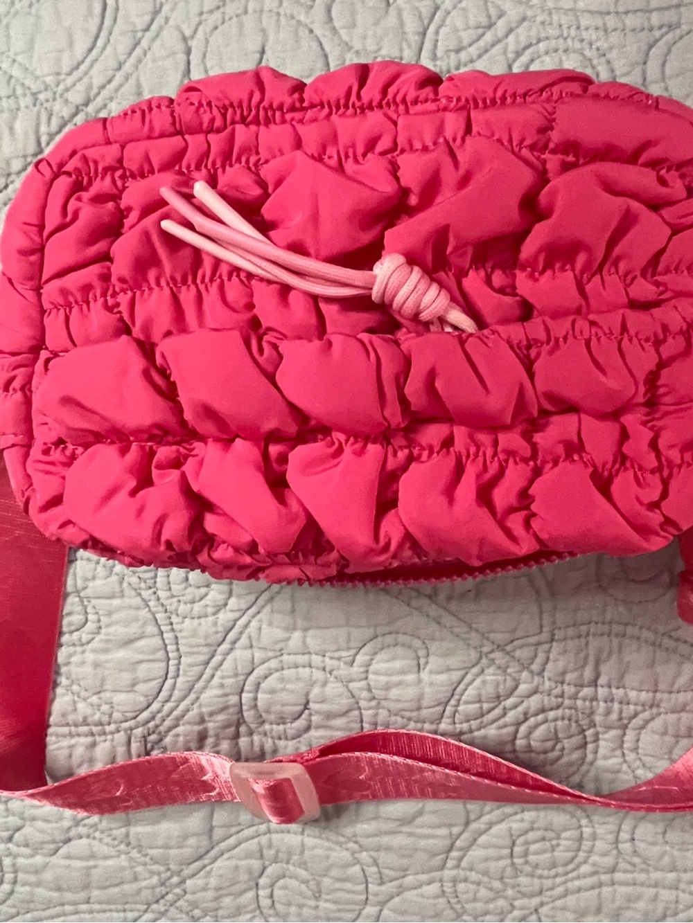 Miss Gwen’s OMG Pink Quilted Schunch Crossbody Belt Bag